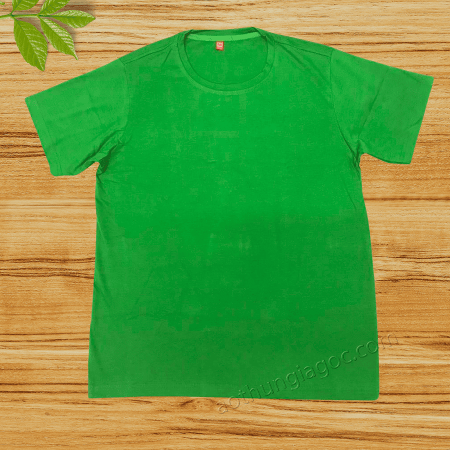 Áo thun cotton 4 chiều 65/35 màu xanh két